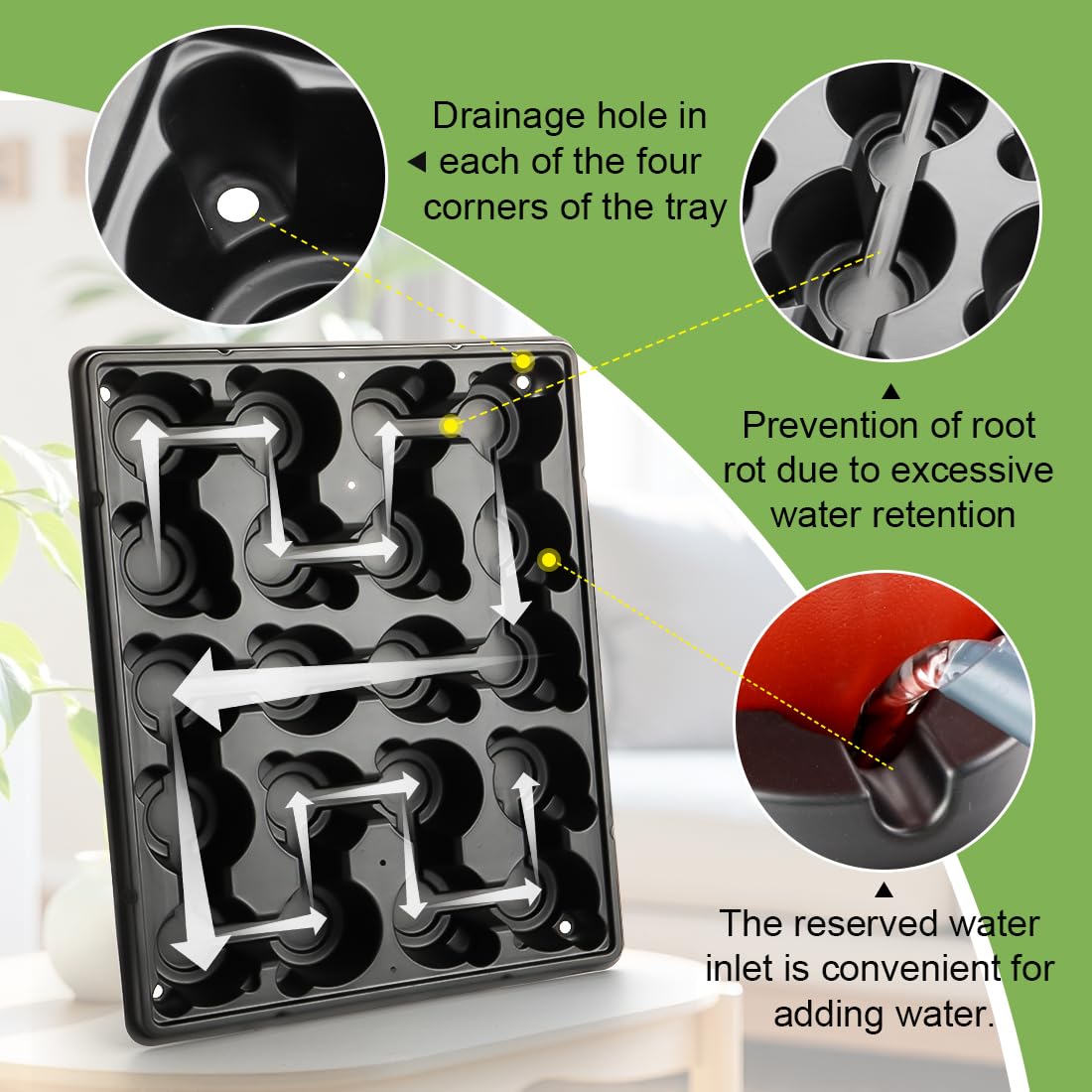 RooTrimmer biodegradable seed pots decompose and add nutrients to soil.
