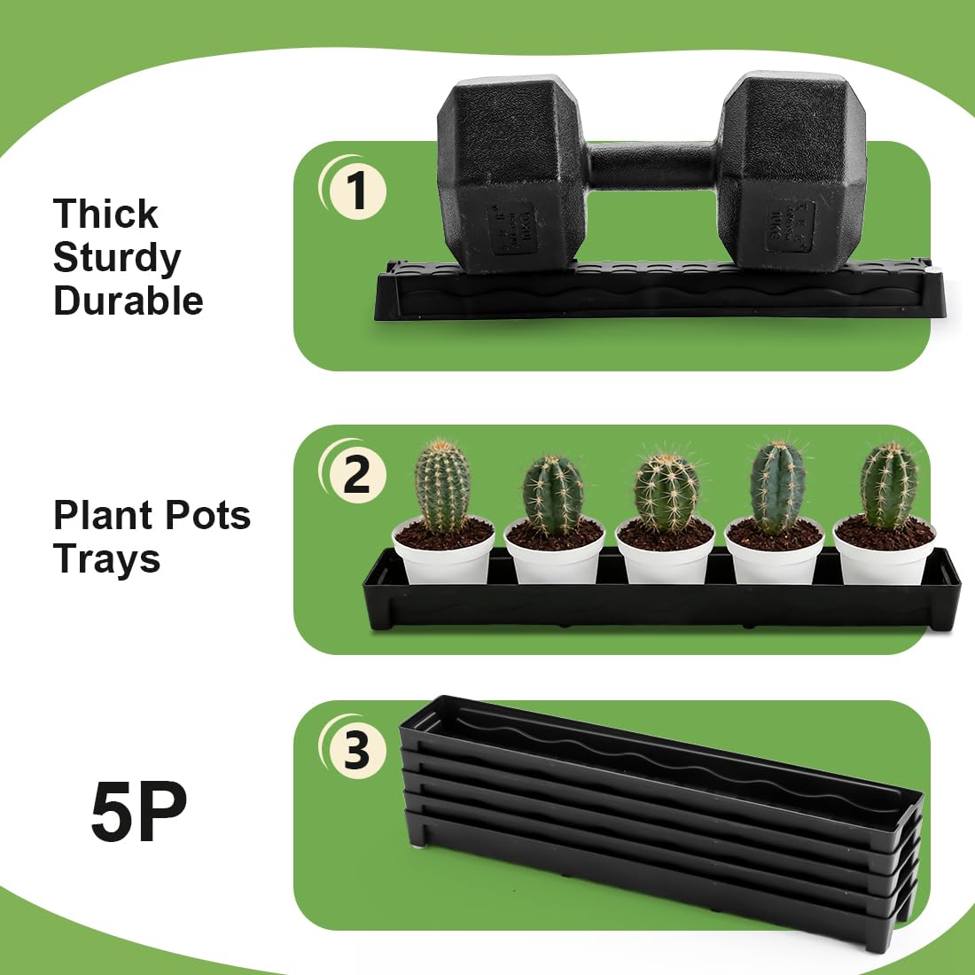 RooTrimmer BPA-free plastic saucer is a safe, reusable plant tray