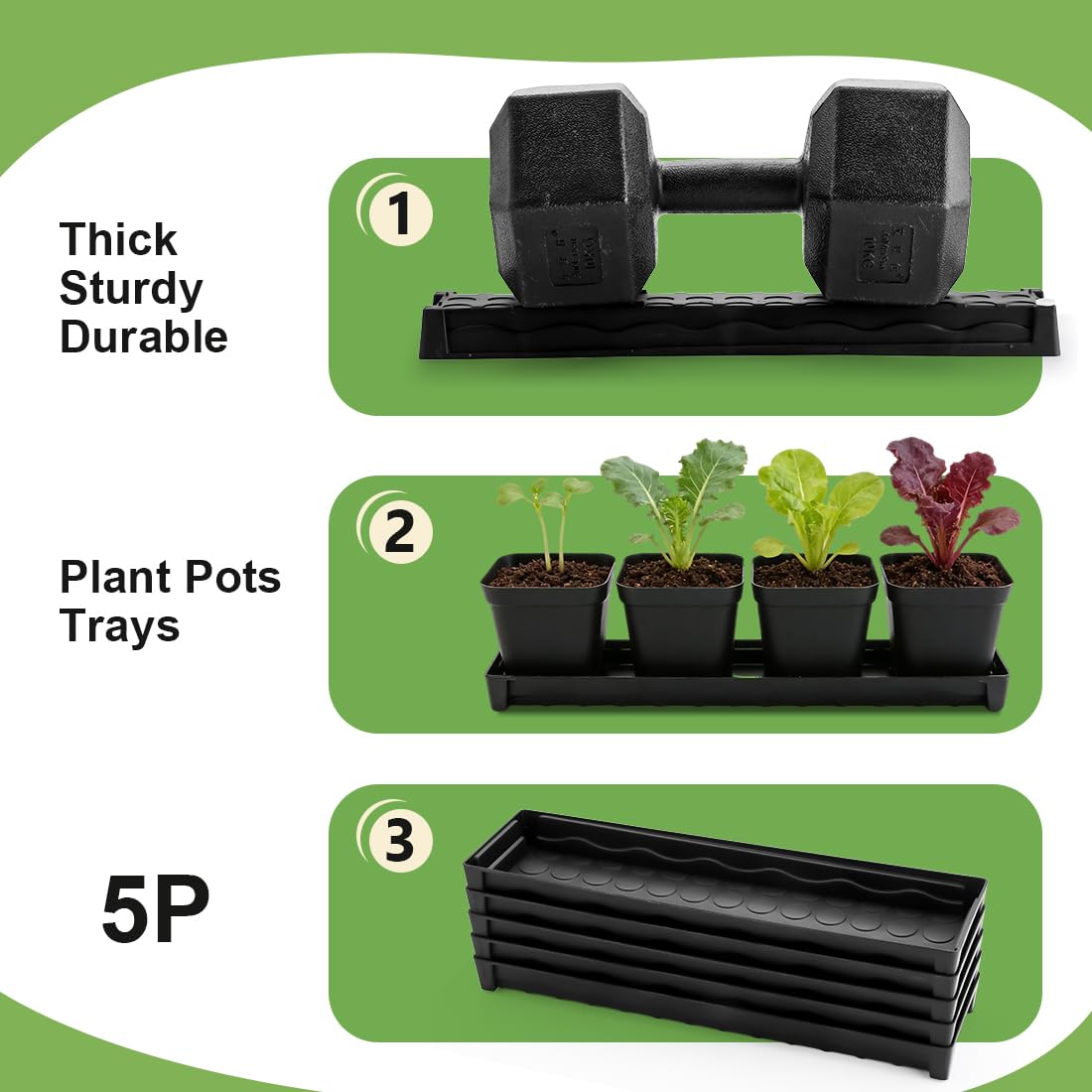RooTrimmer BPA-free plastic saucer prioritizes plant safety and easy cleaning.