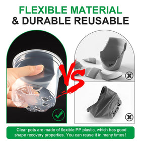 RooTrimmer clear pot is durable and easy to clean for repeated use.