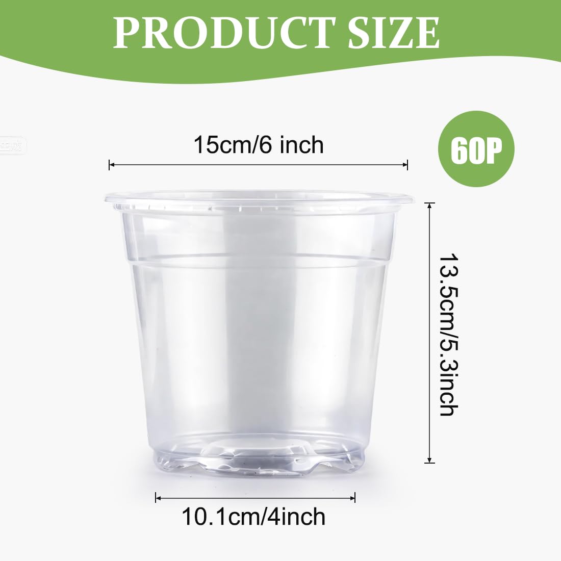 RooTrimmer clear seedling pots with drainage holes promote healthy root airflow.