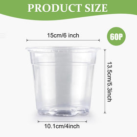 RooTrimmer clear seedling pots with drainage holes promote healthy root airflow.