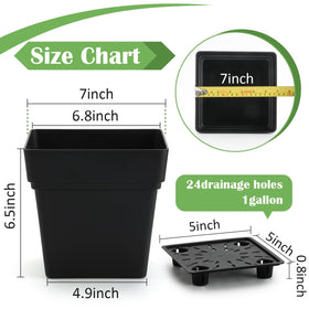 RooTrimmer compact 7x7x6.5-inch square planters maximize space on balconies.