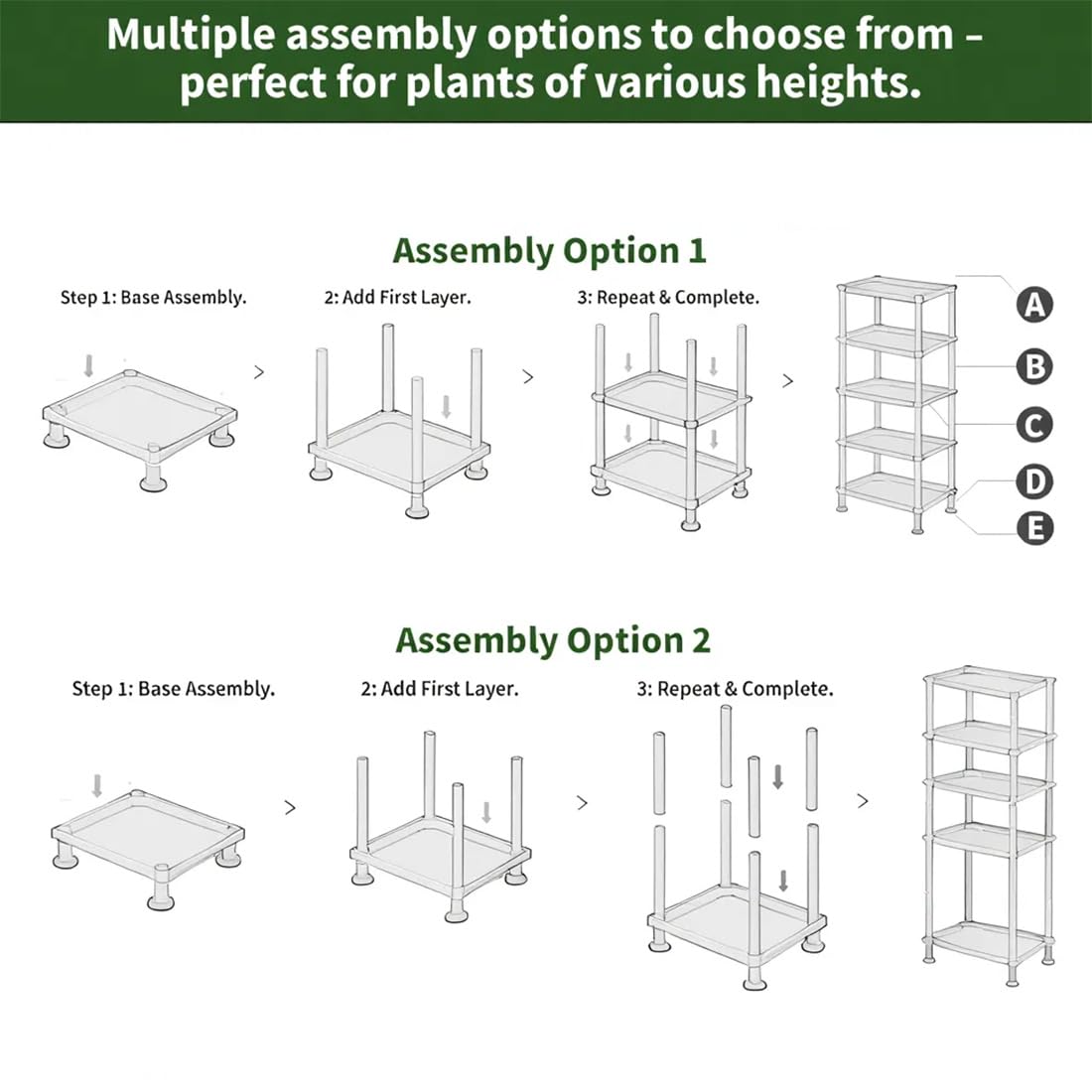 RooTrimmer compact space-saver shelf for pots and trays.