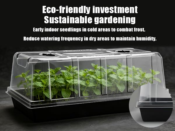 RooTrimmer dome in use for germination and microgreens.