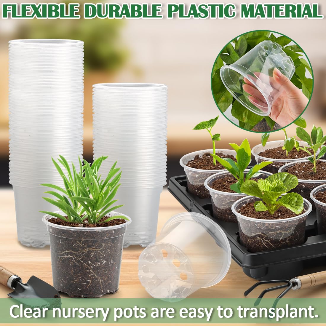 RooTrimmer drainage channels help prevent overwatering and promote healthy root air.