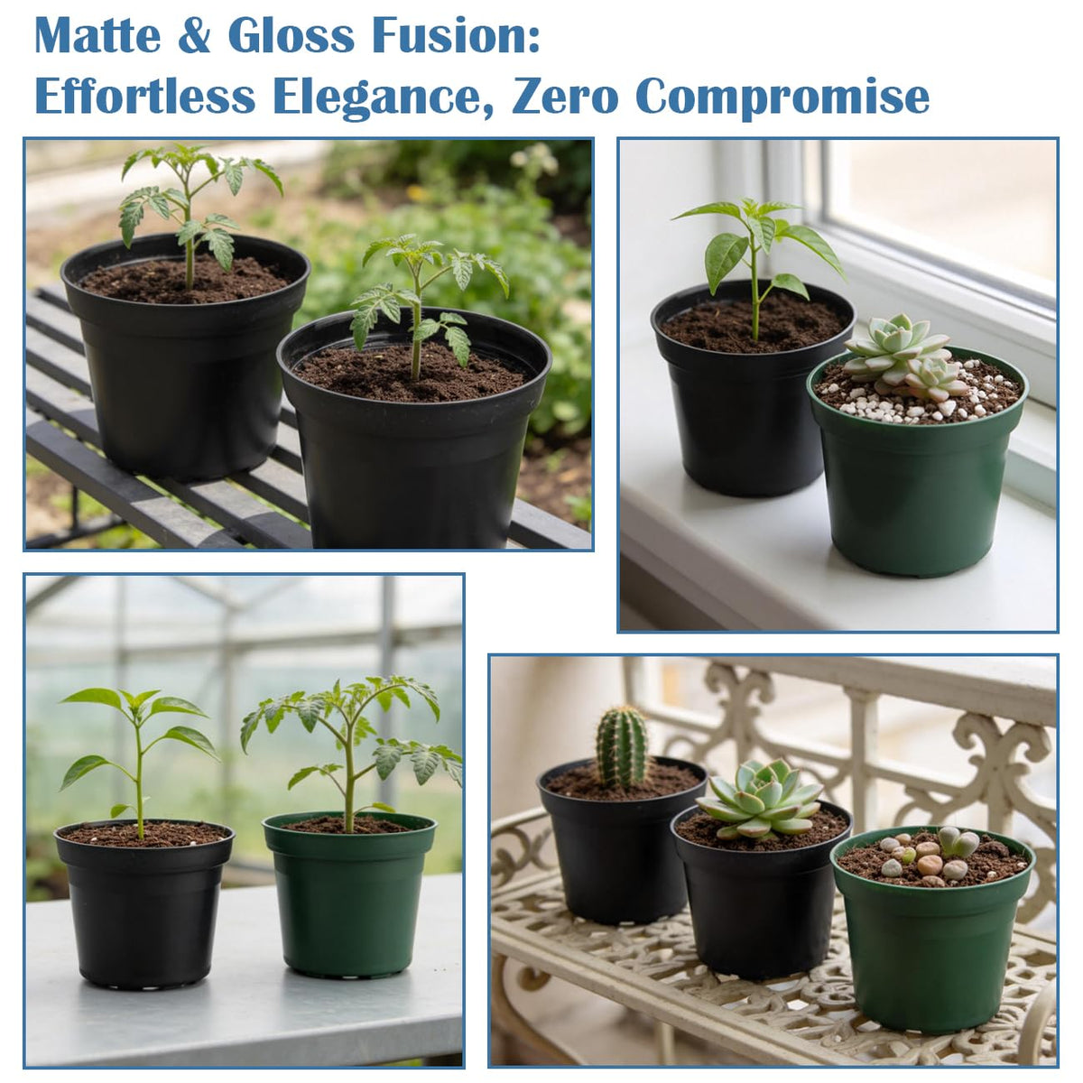 RooTrimmer durable flexible plastic seedling pots ease transplanting with minimal root disturbance.