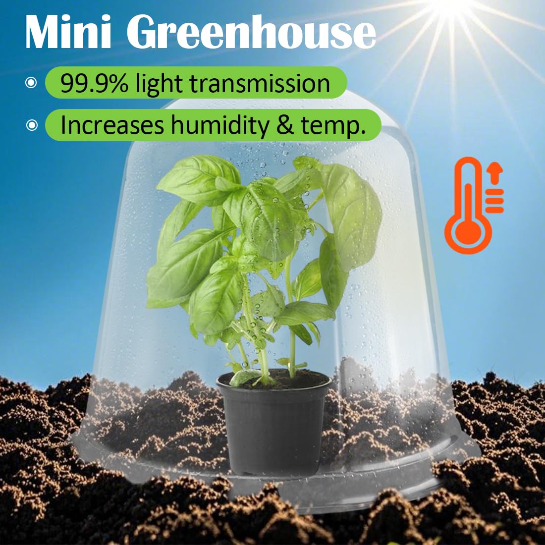 RooTrimmer durable plastic cloche designed for outdoor use