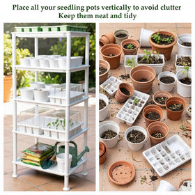 RooTrimmer easy-assembly white stand simplifies setup and use.