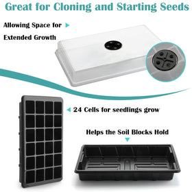 RooTrimmer easy-clean reusable tray for greenhouse setups.