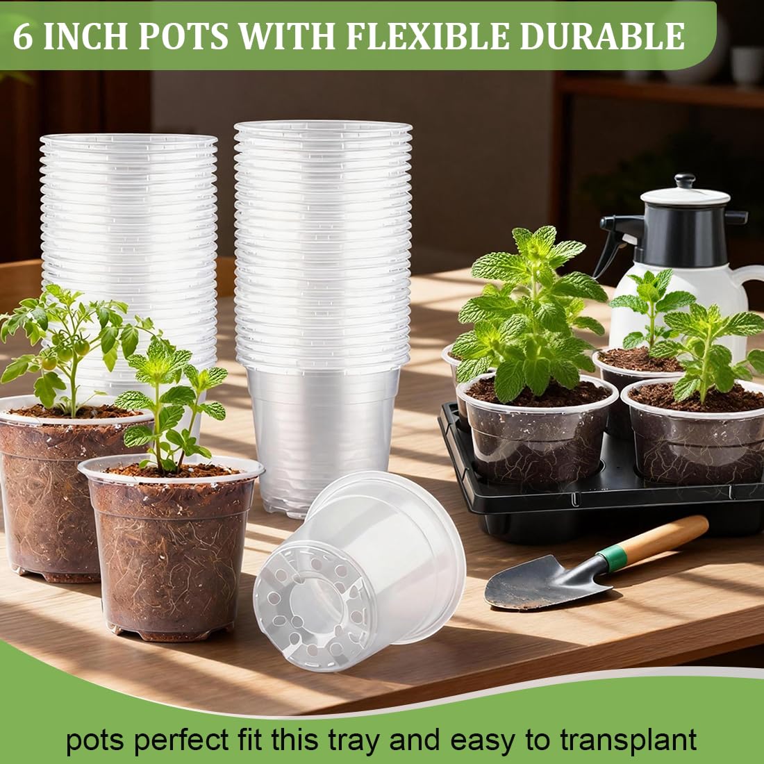 RooTrimmer easy-to-move shuttle for relocating several pots without spills.