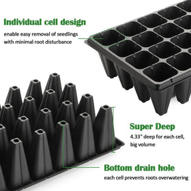 RooTrimmer seed tray for easy transplanting into pots or garden beds.