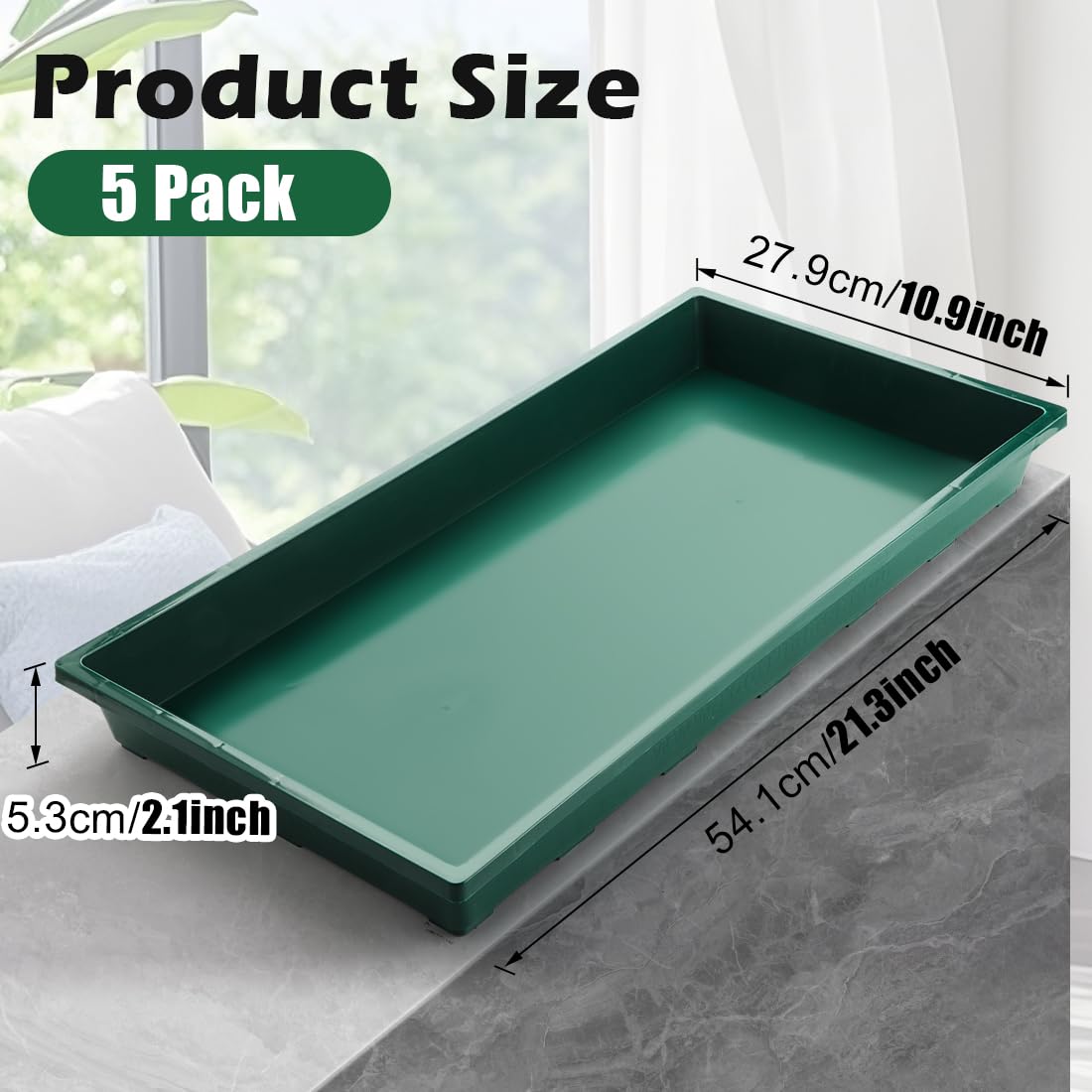RooTrimmer flat seed starter trays green for greenhouse setup