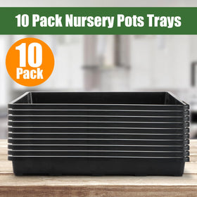 RooTrimmer flat seedling trays showing 17x11x2 inch size for soil space