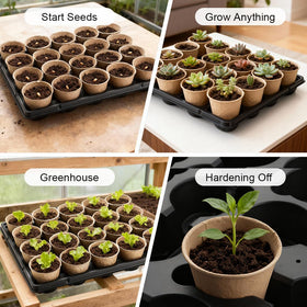 RooTrimmer germination set packaged for space-saving seed starting.