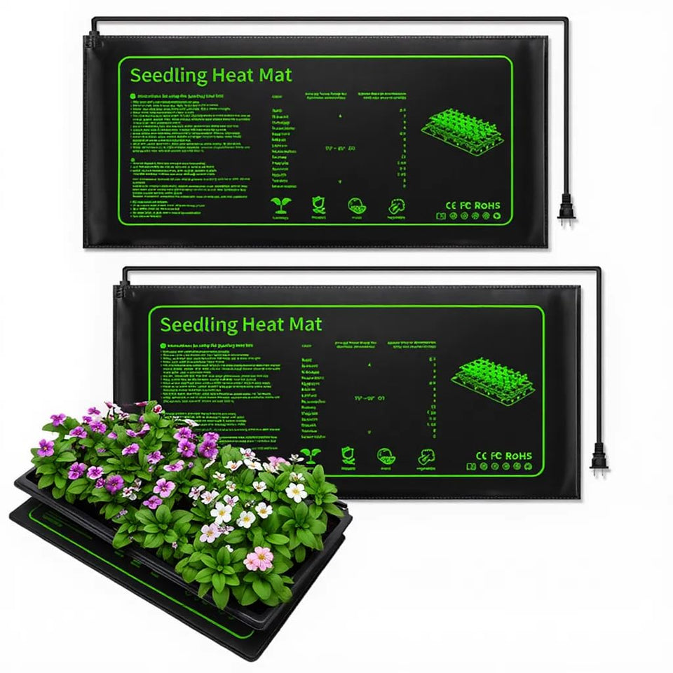 RooTrimmer graphene heating mat on a 1020 tray for even germination