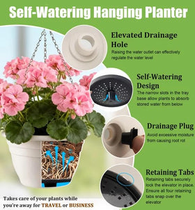 RooTrimmer hanging chain and rubber plug enable easy, secure installation.