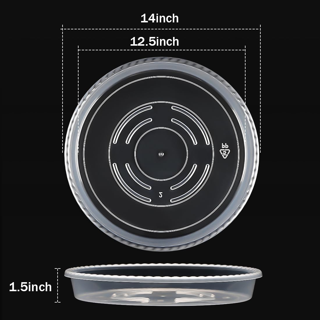 RooTrimmer heavy duty plastic tray supporting large pots