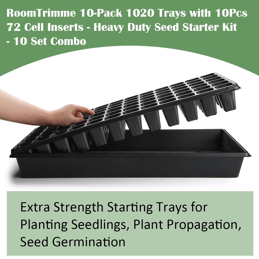 RooTrimmer heavy-duty plastic resists cracking for repeated indoor or outdoor use.