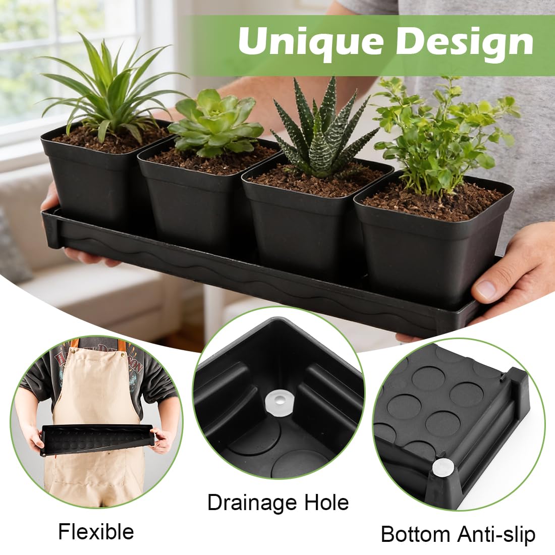 RooTrimmer holds four 4-inch pots for compact setups.
