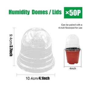 RooTrimmer humidity dome stackable design saves storage space.