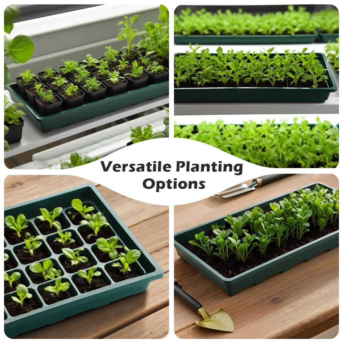 RooTrimmer indoor garden trays green promote tidy seed starting