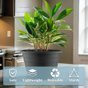 RooTrimmer indoor-outdoor-grey pot is versatile for living rooms, balconies, and patios.