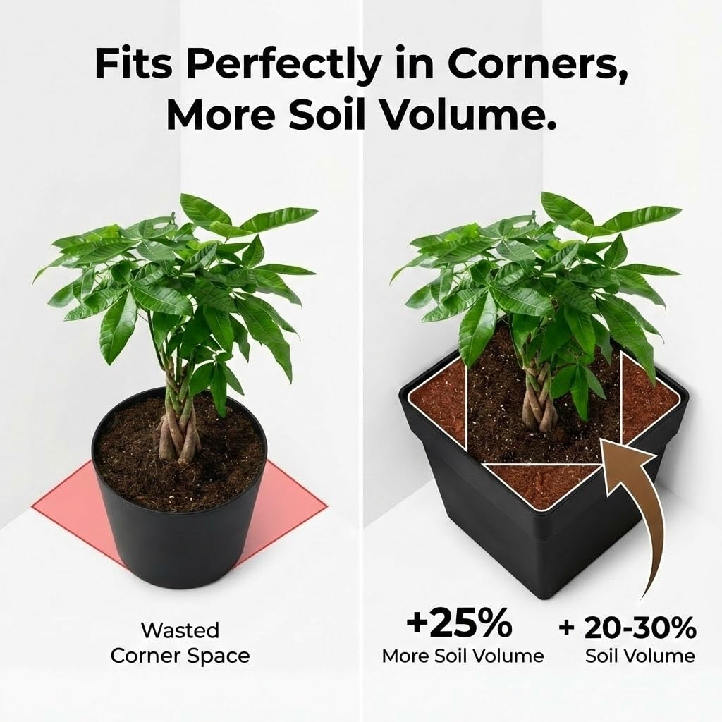 RooTrimmer indoor/outdoor planter adapts to shelves, balconies, and porches.