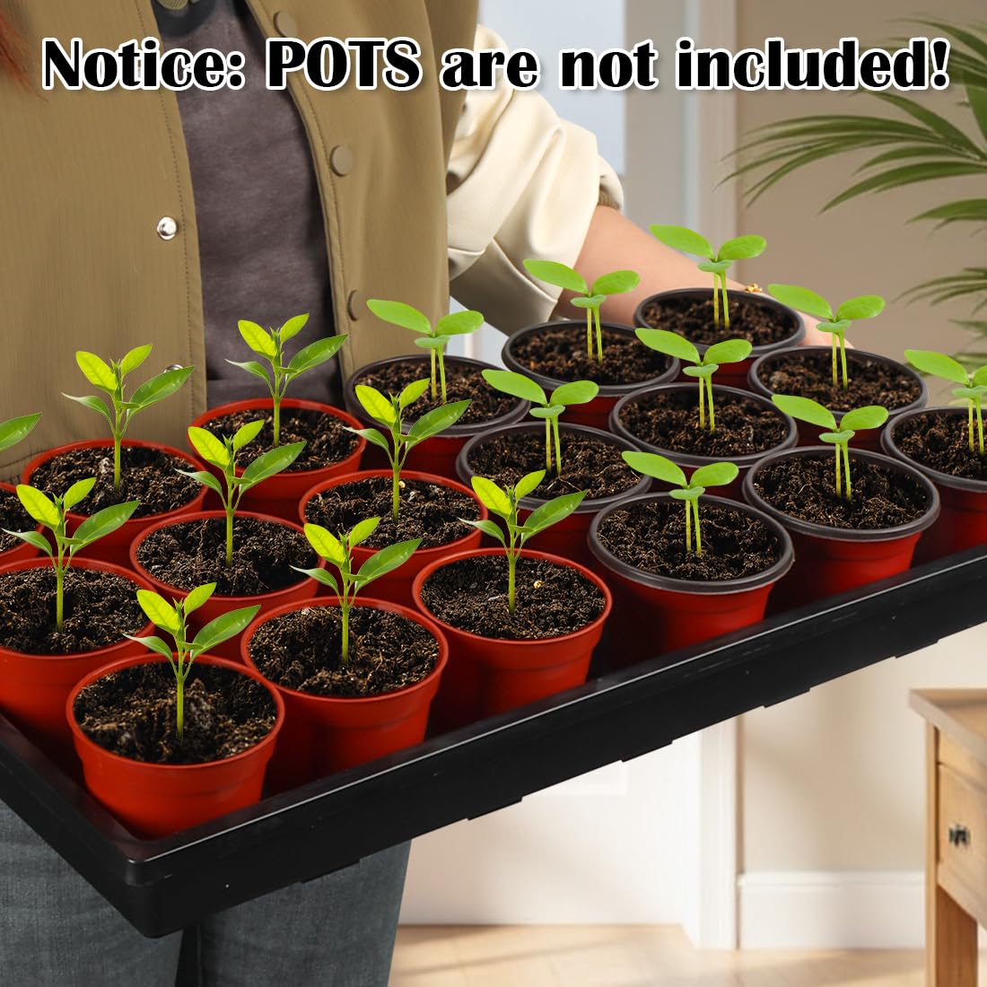 Non-leak design keeps soil contained during watering
