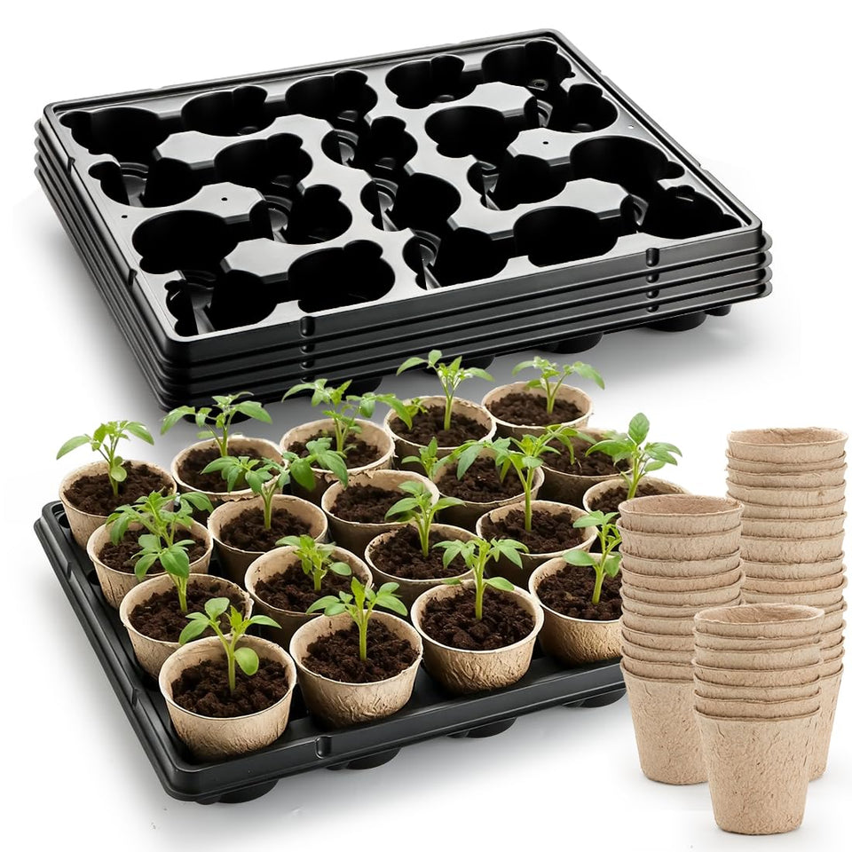RooTrimmer 3.15-inch peat pots for seed starting, biodegradable and soil-friendly.