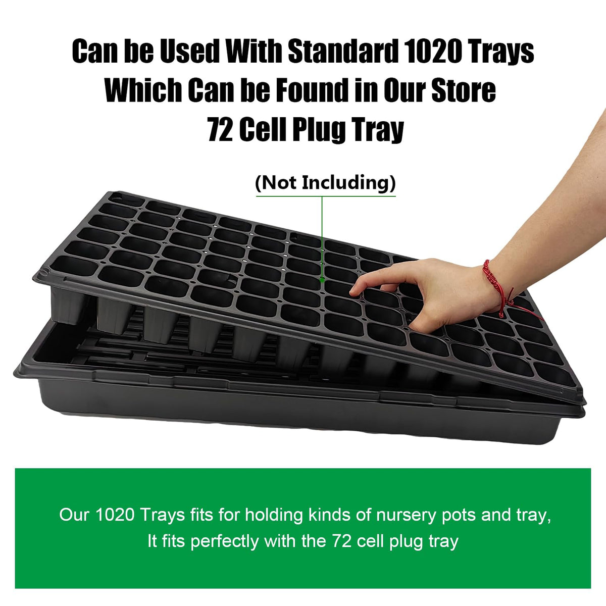 RooTrimmer plastic seed tray no holes ideal for microgreens and transplanting