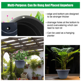 RooTrimmer reinforced-rim grey planter demonstrates durable construction for busy homes.