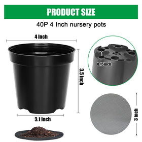 RooTrimmer round mesh pad supports airflow and drainage.