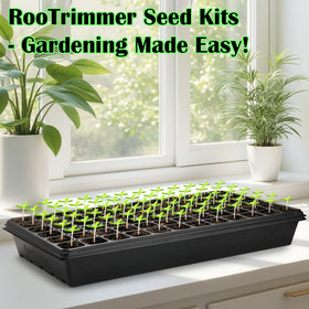 RooTrimmer seed starting kit shows a complete setup for microgreens and seedlings.