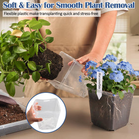 RooTrimmer seed-starting pot set with labels keeps varieties organized
