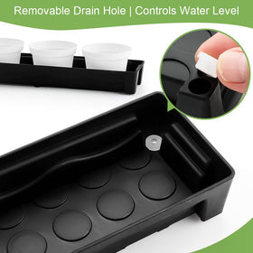 RooTrimmer space-saving saucer enables compact pot organization