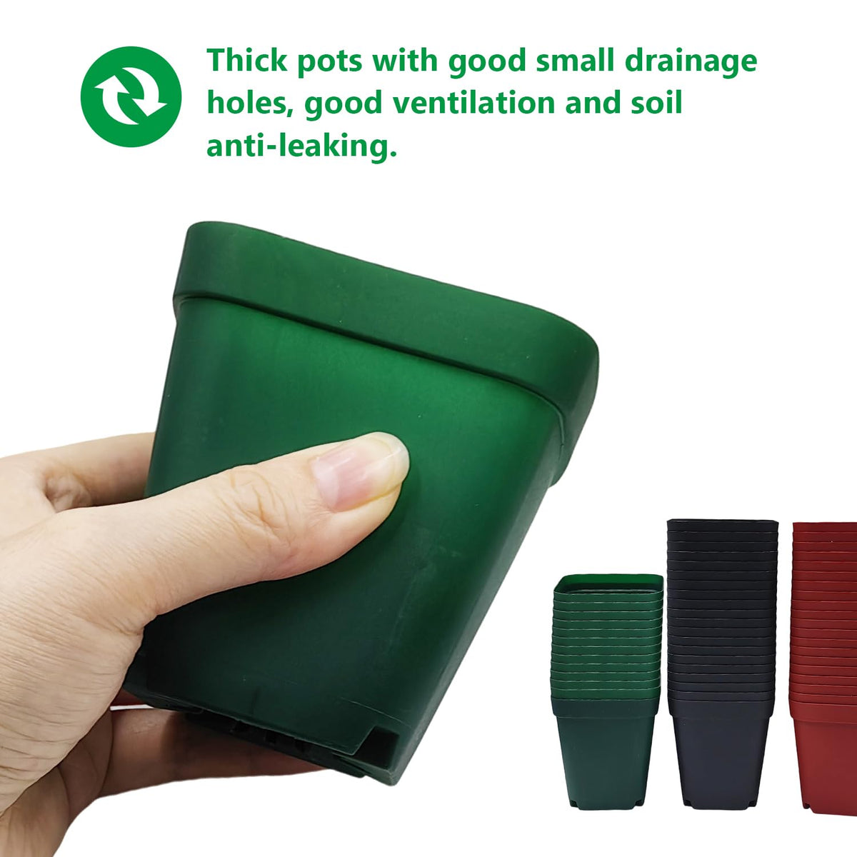 RooTrimmer square pot corner detail showing mold precision.