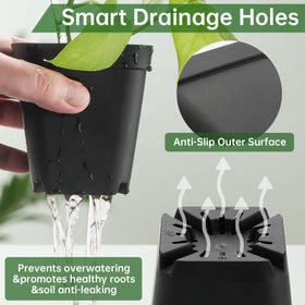 RooTrimmer square pot with drainage holes close-up showing airflow and root health