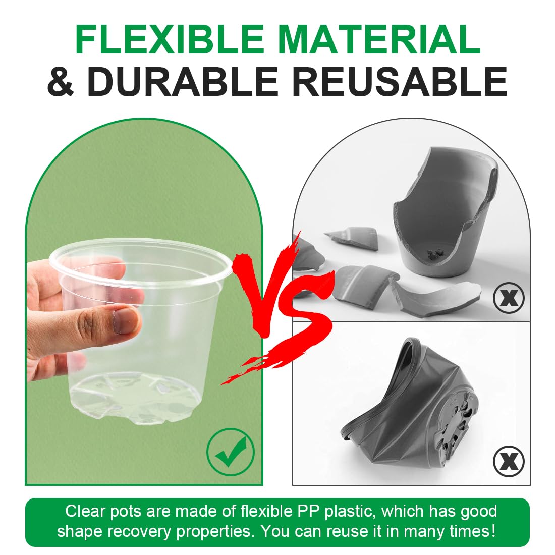RooTrimmer sturdy clear pot reusable for multiple growing cycles