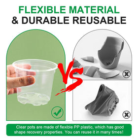 RooTrimmer sturdy clear pot reusable for multiple growing cycles