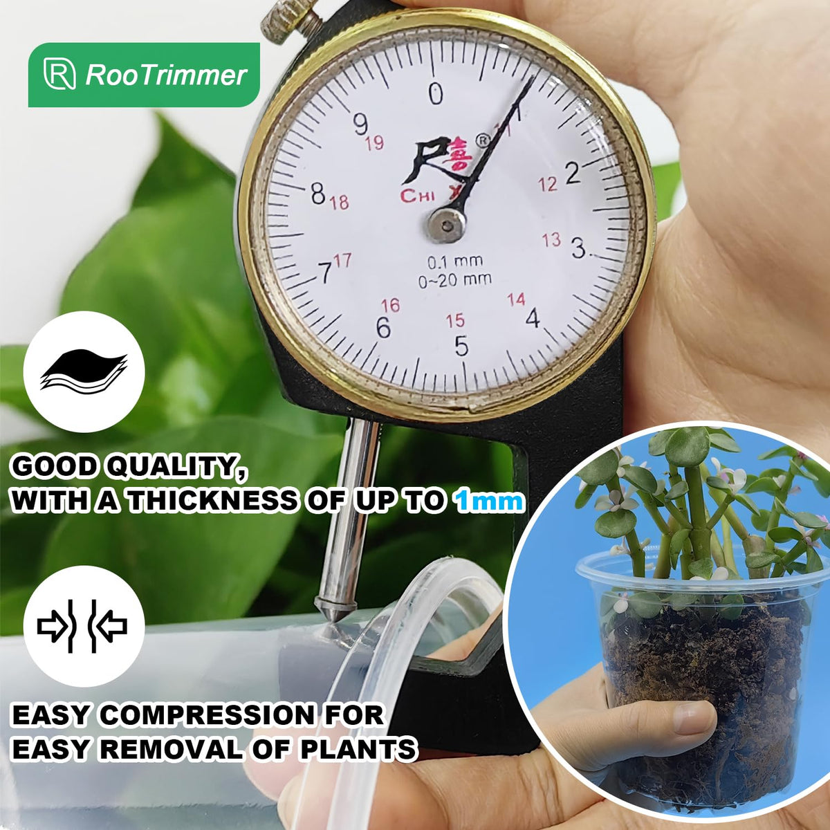 RooTrimmer sturdy-edge pot designed for repeated use and easy handling.