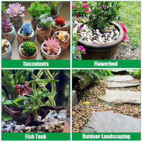 RooTrimmer rocks for plants multicolor stones support soil humidity while guarding against weeds
