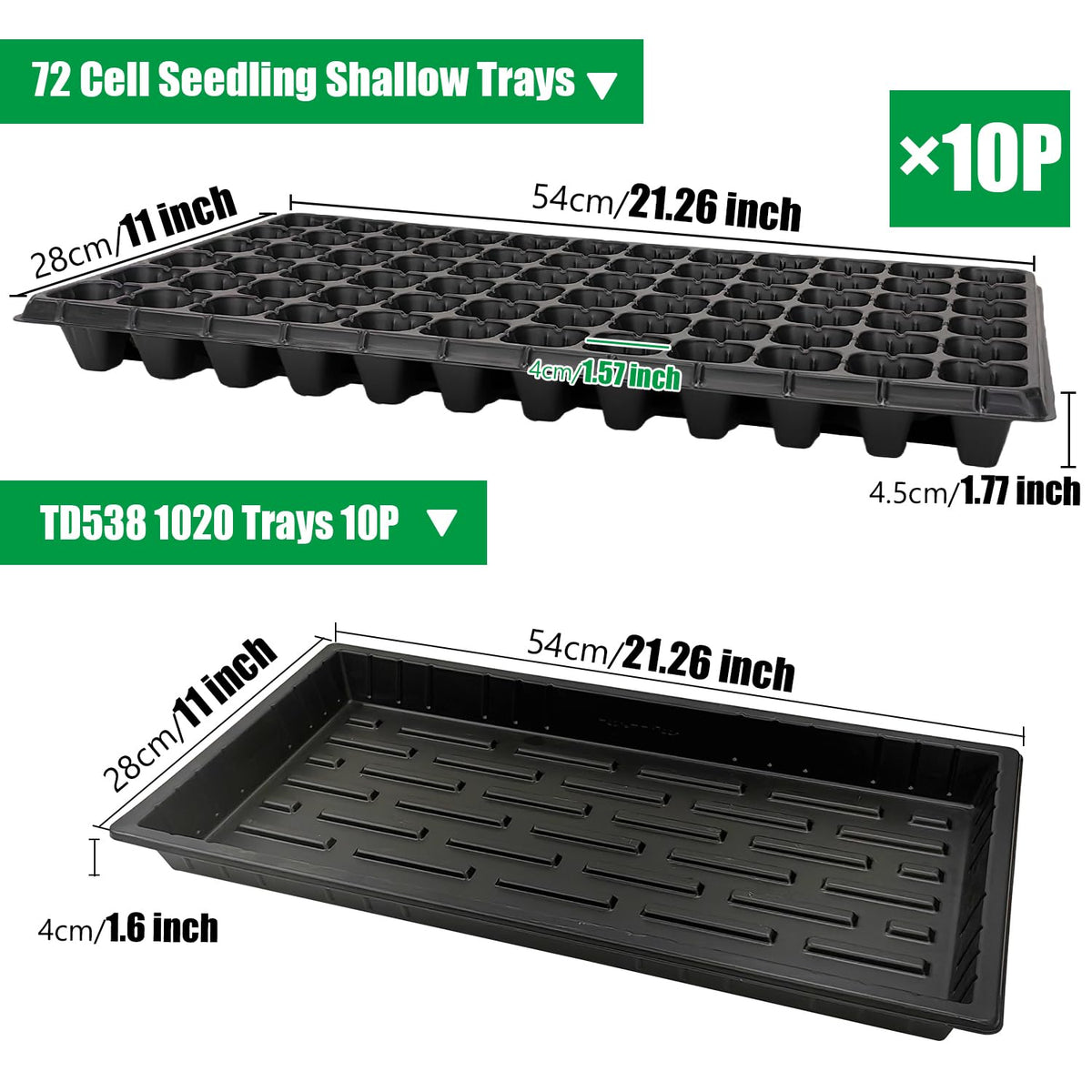 RooTrimmer TD538 tray bottom view with flat, wobble-free base