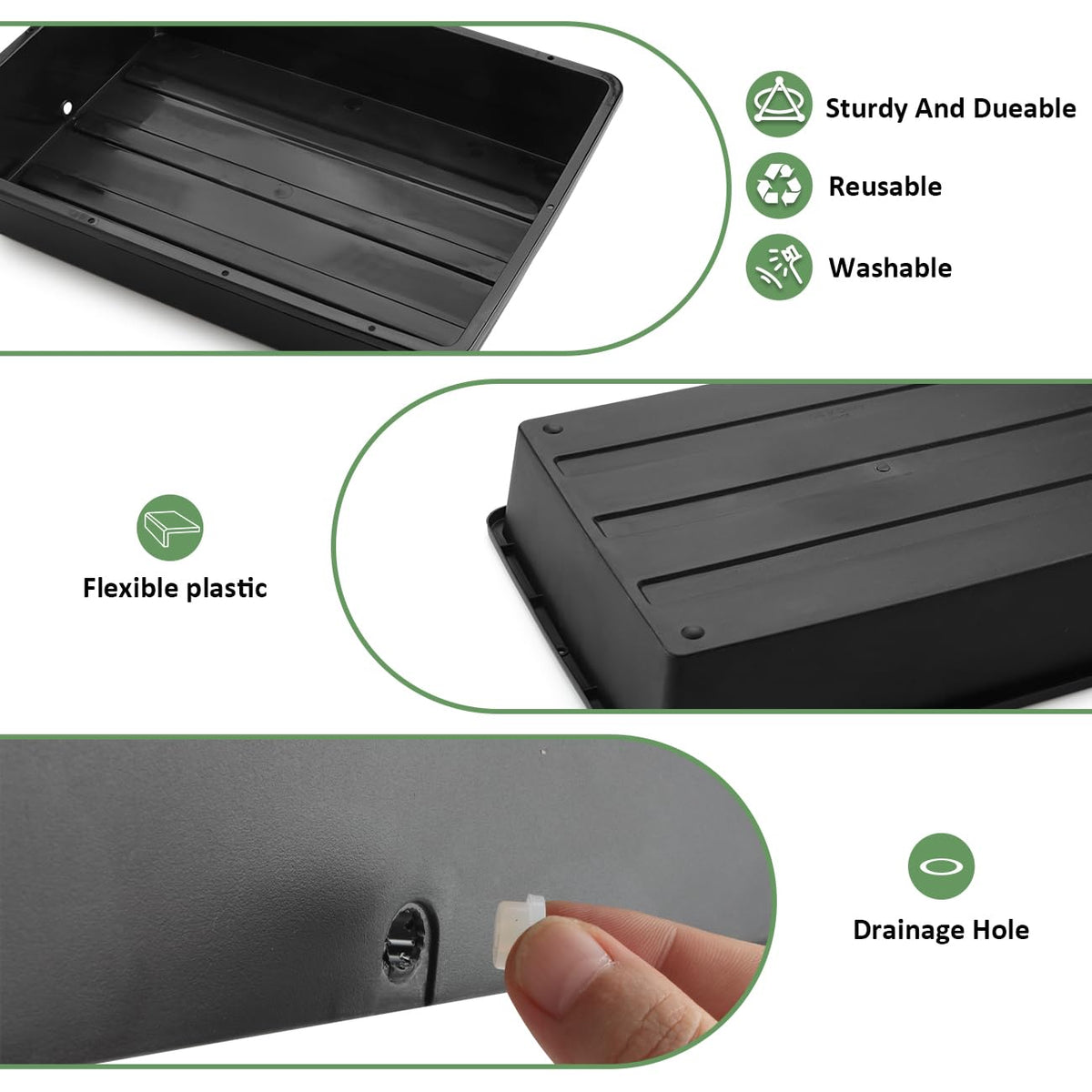 RooTrimmer tray shows generous seed-starting size for diverse projects.