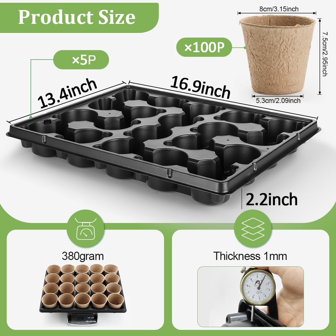 RooTrimmer seedling tray showing drainage holes to prevent overwatering.