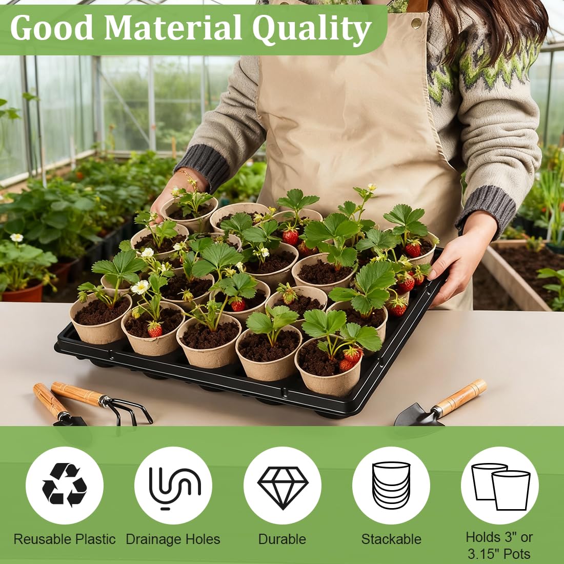 RooTrimmer universal 3.15-inch pot fit ensures secure placement.