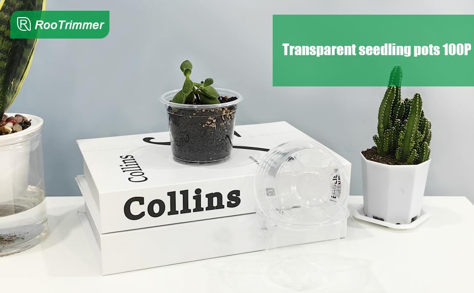 RooTrimmer clear nursery pot lets you observe plant development at a glance.
