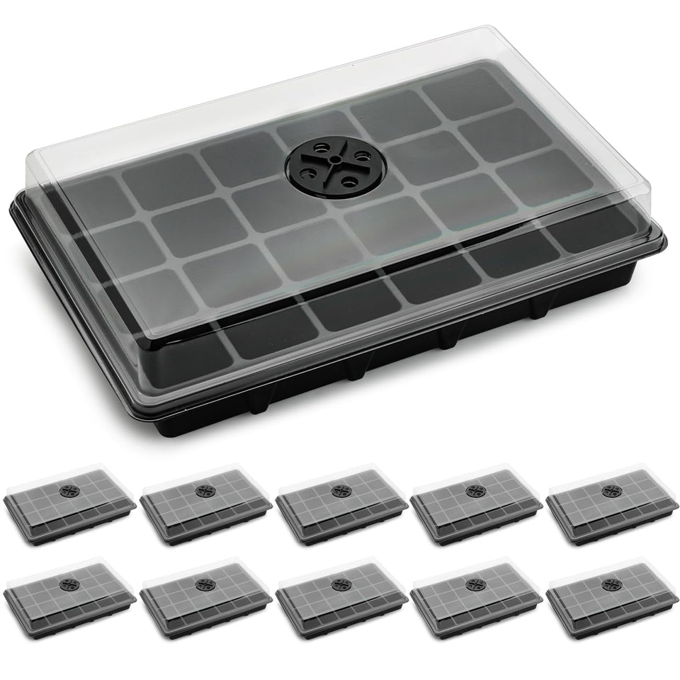 RooTrimmer XL seed starter tray with dome for strong sprouts.
