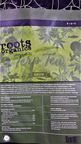 Roots Organics Terp Tea usage in action, diluting tea for a feeding session.