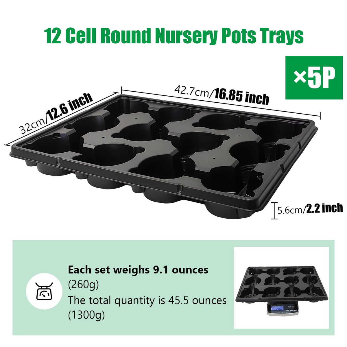 RooTrimmer 12-cell tray shows ventilation channels to improve air flow